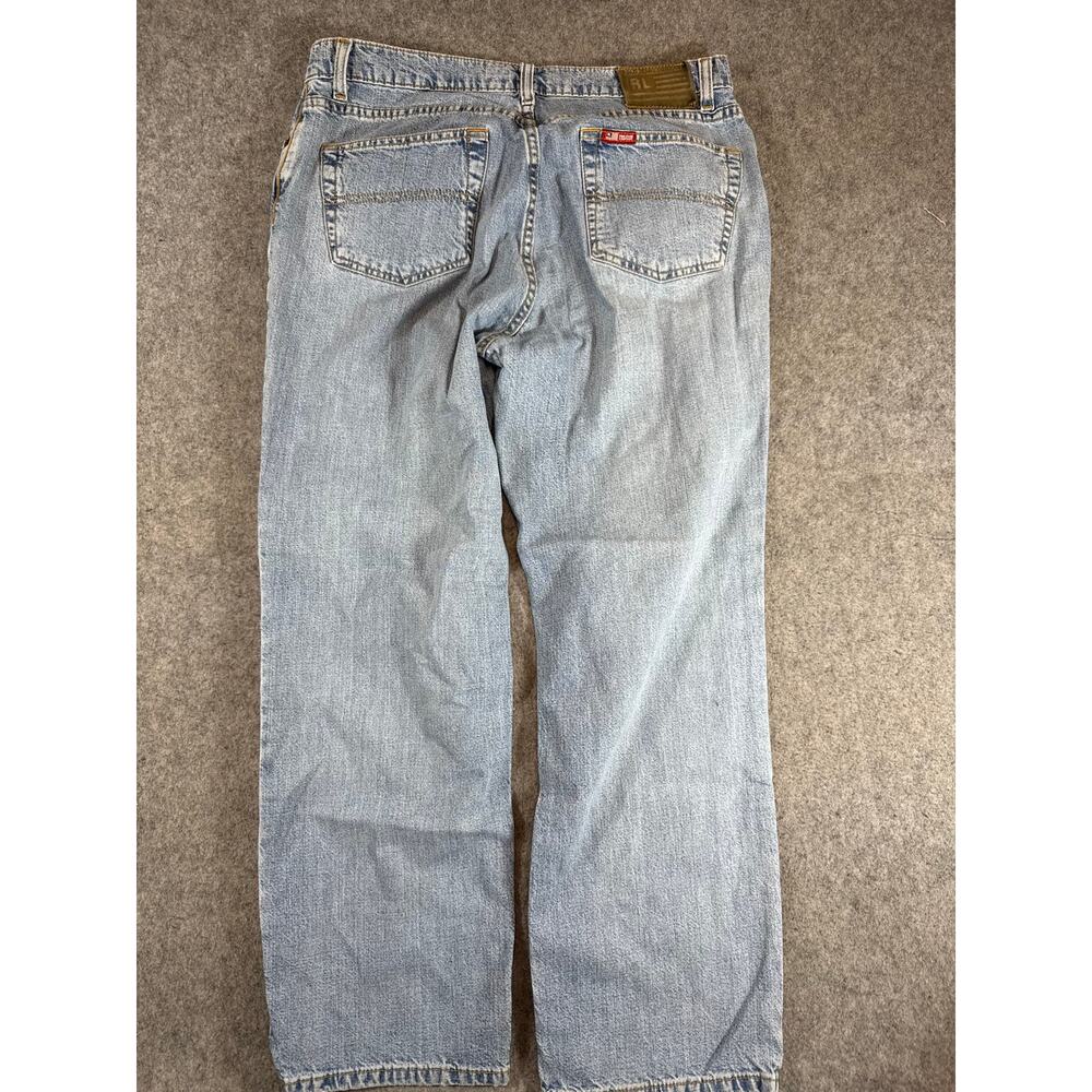 VINTAGE 90s Polo Jeans Ralph Lauren Mens Blue Denim Straight Leg Workwear 34x27